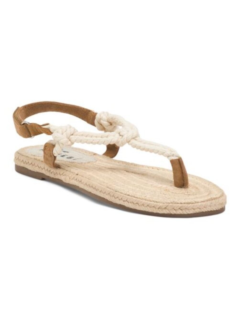 MANEBI Suede And Jute Rope Sandals